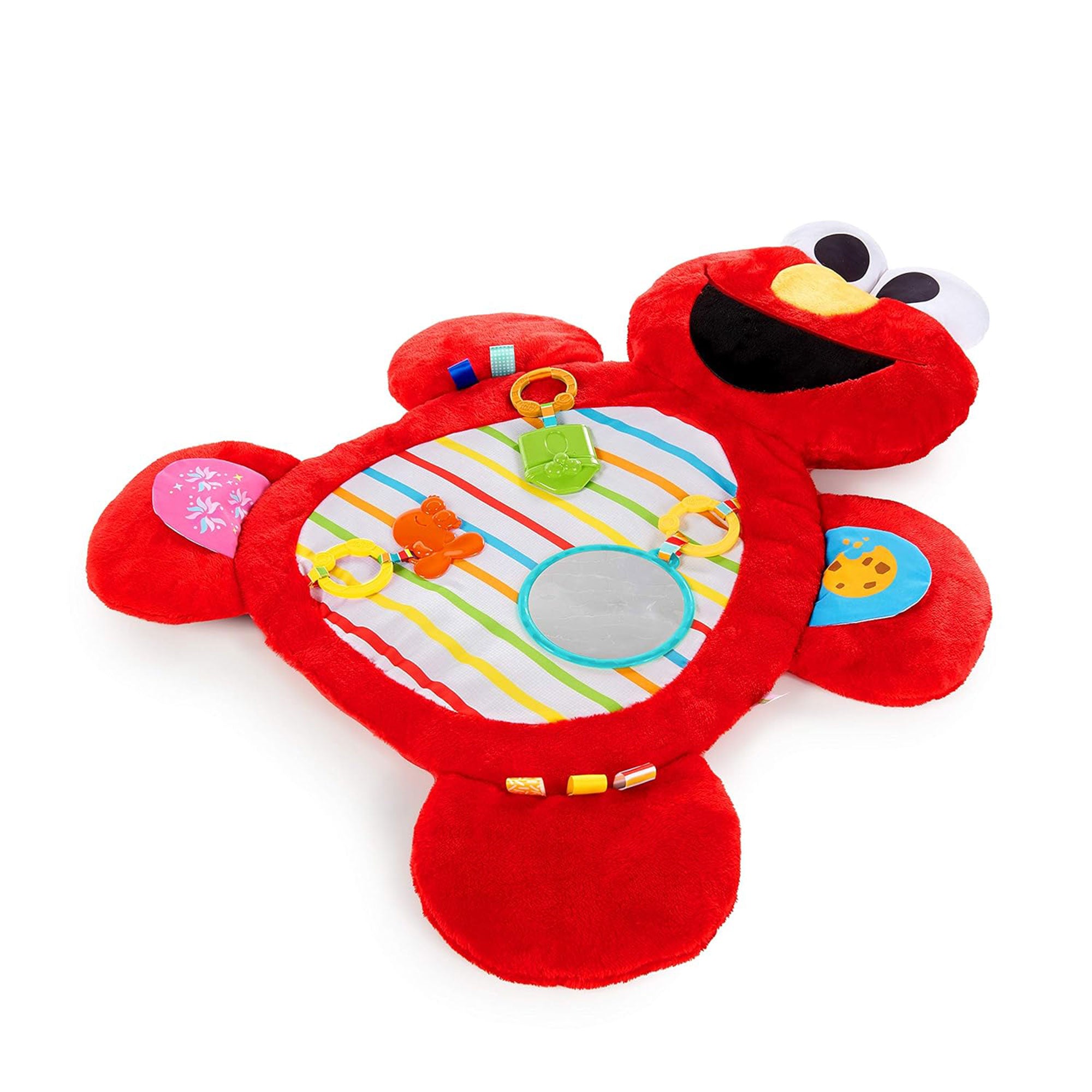 Bright Starts Sesame Street Tummy Time Elmo Prop Mat with 3 Detachable Toys - VMInnovations