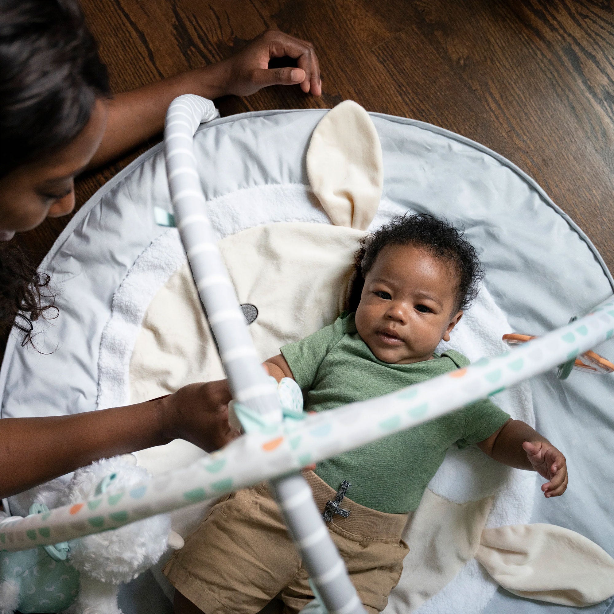 Ingenuity Spot Ultra Plush Baby Activity Gym and Tummy Time Mat,Corrie(Open Box) - VMInnovations