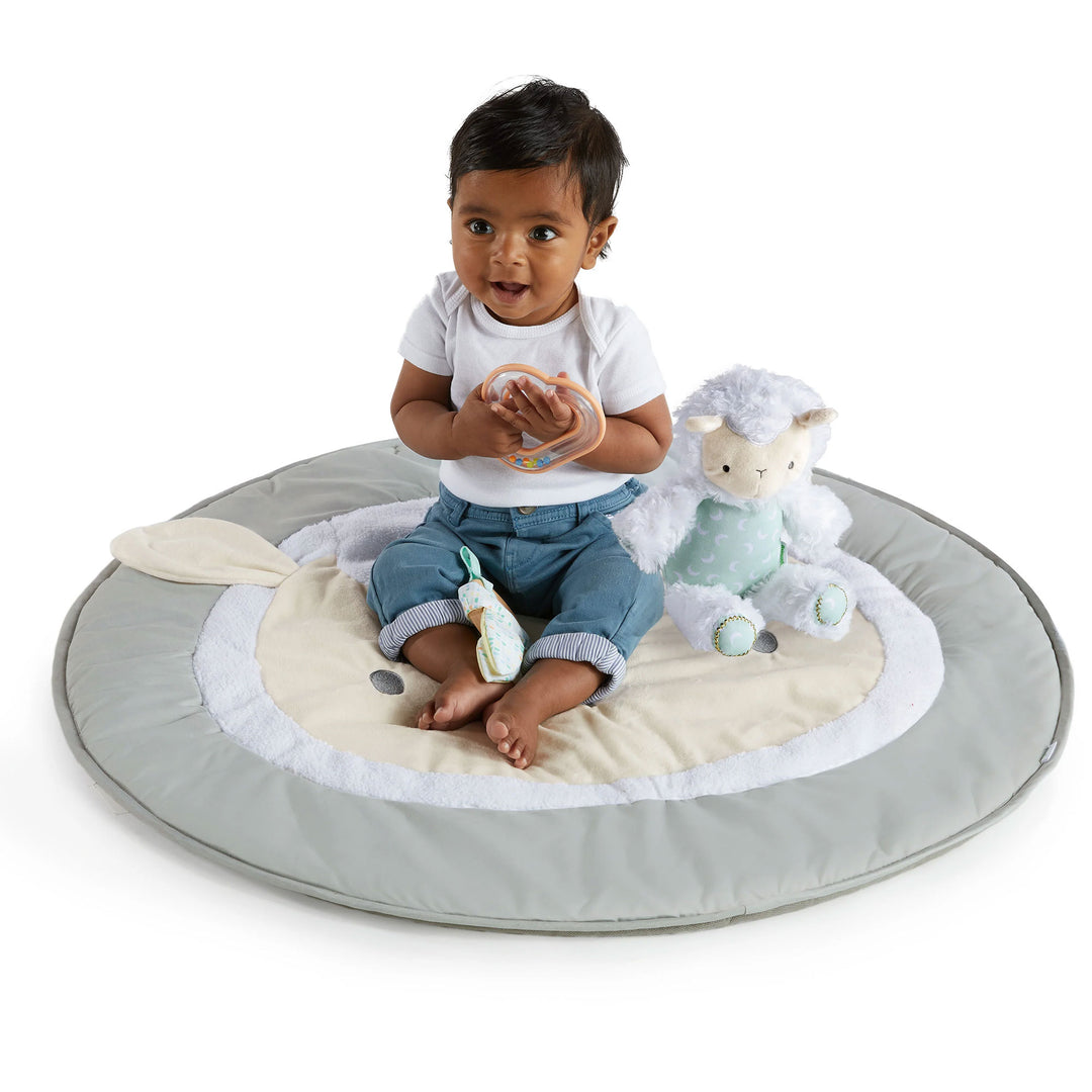 Ingenuity Sheppys Spot Ultra Plush Baby Activity Gym and Tummy Time Mat, Corrie