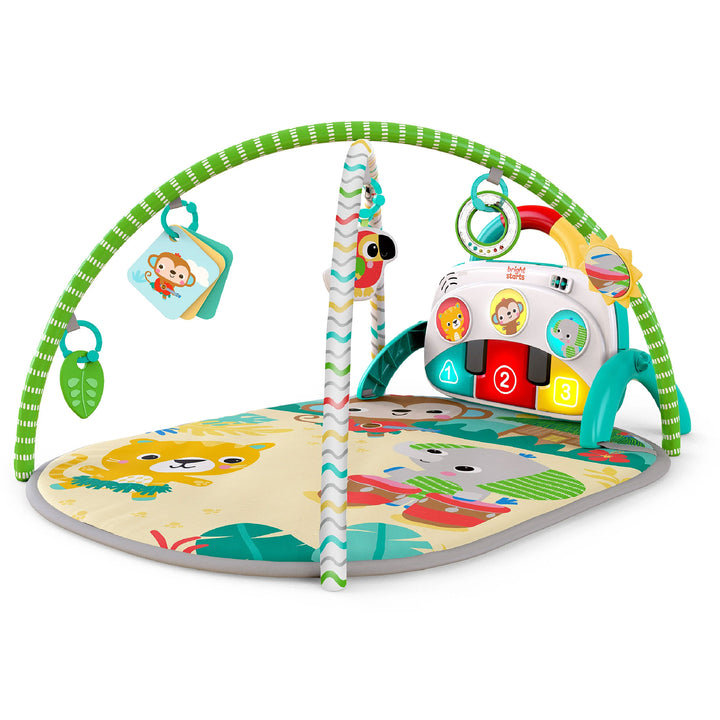 Bright Starts 4 in 1 Groovin Piano & Drum Baby Gym, Tropical Safari (Open Box) - VMInnovations