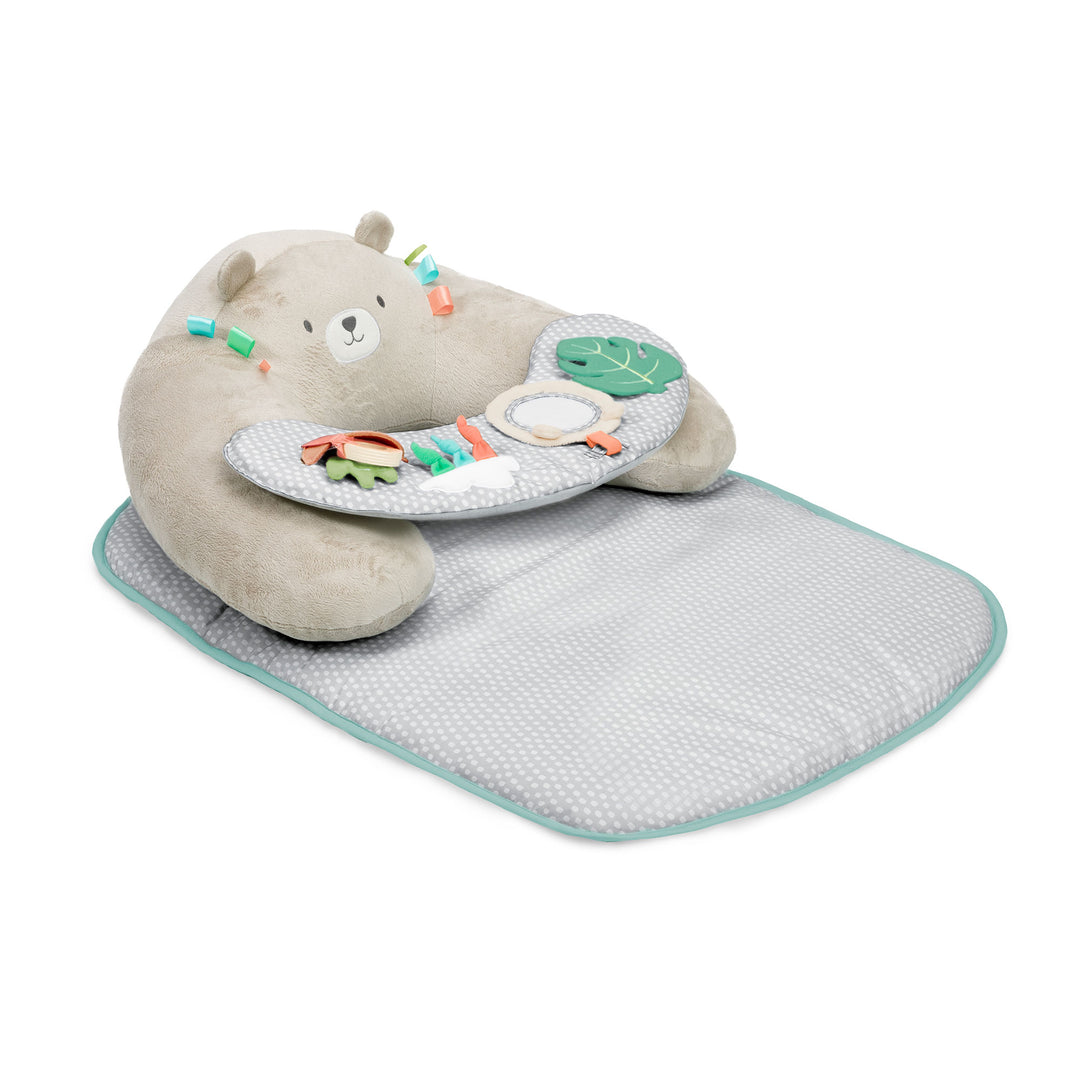 Ingenuity Nate The Bear Cozy 4 In 1 Sit Up & Prop Activity Mat for Newborns & Up