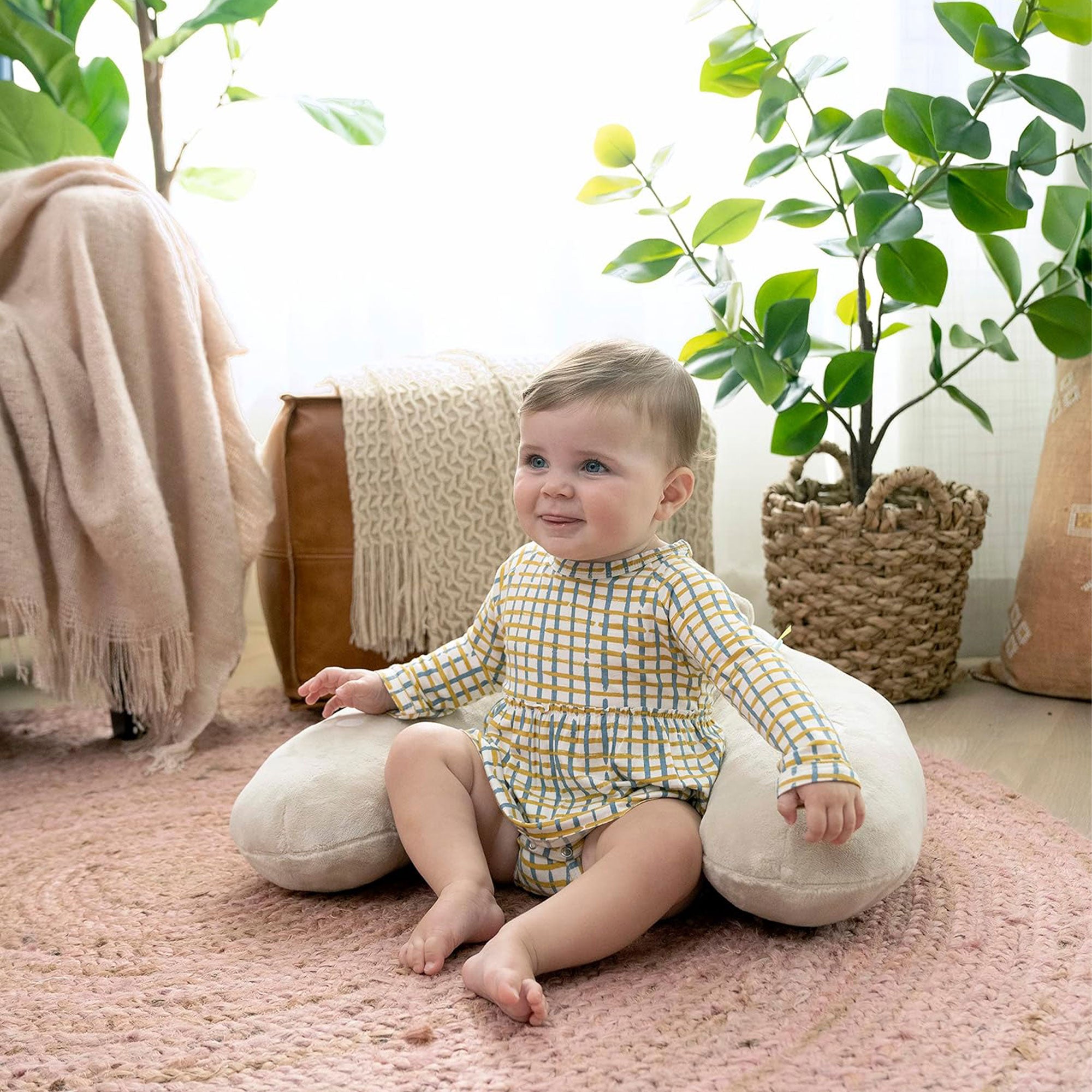 Ingenuity Cozy 4 In 1 Sit Up & Prop Activity Mat for Newborns & Up(Open Box) - VMInnovations