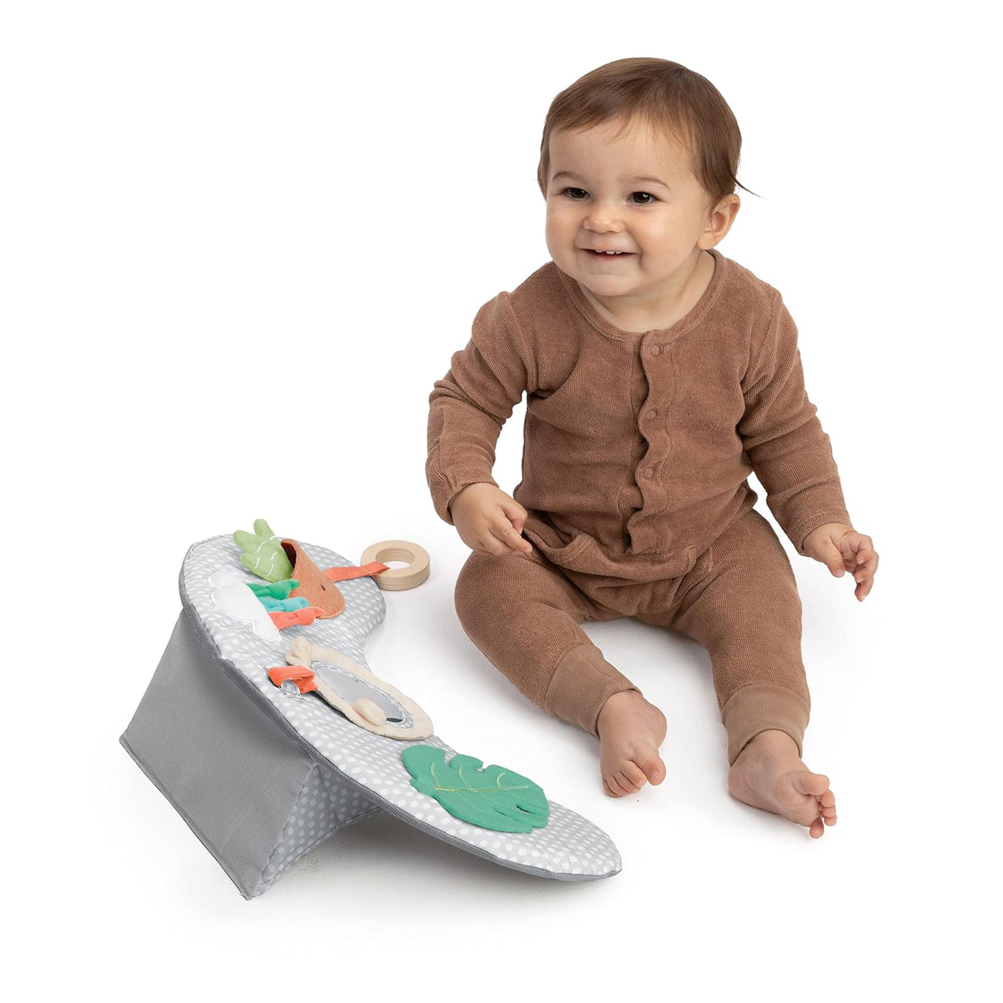 Ingenuity Cozy 4 In 1 Sit Up & Prop Activity Mat for Newborns & Up(Open Box) - VMInnovations