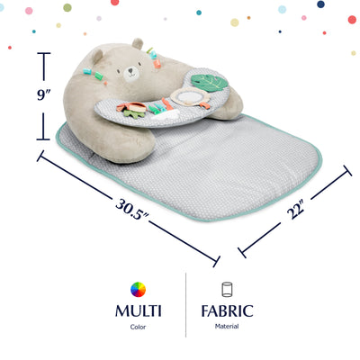 Ingenuity Nate The Bear 4In1 Sit Up & Prop Activity Mat for Newborns & Up(Used)