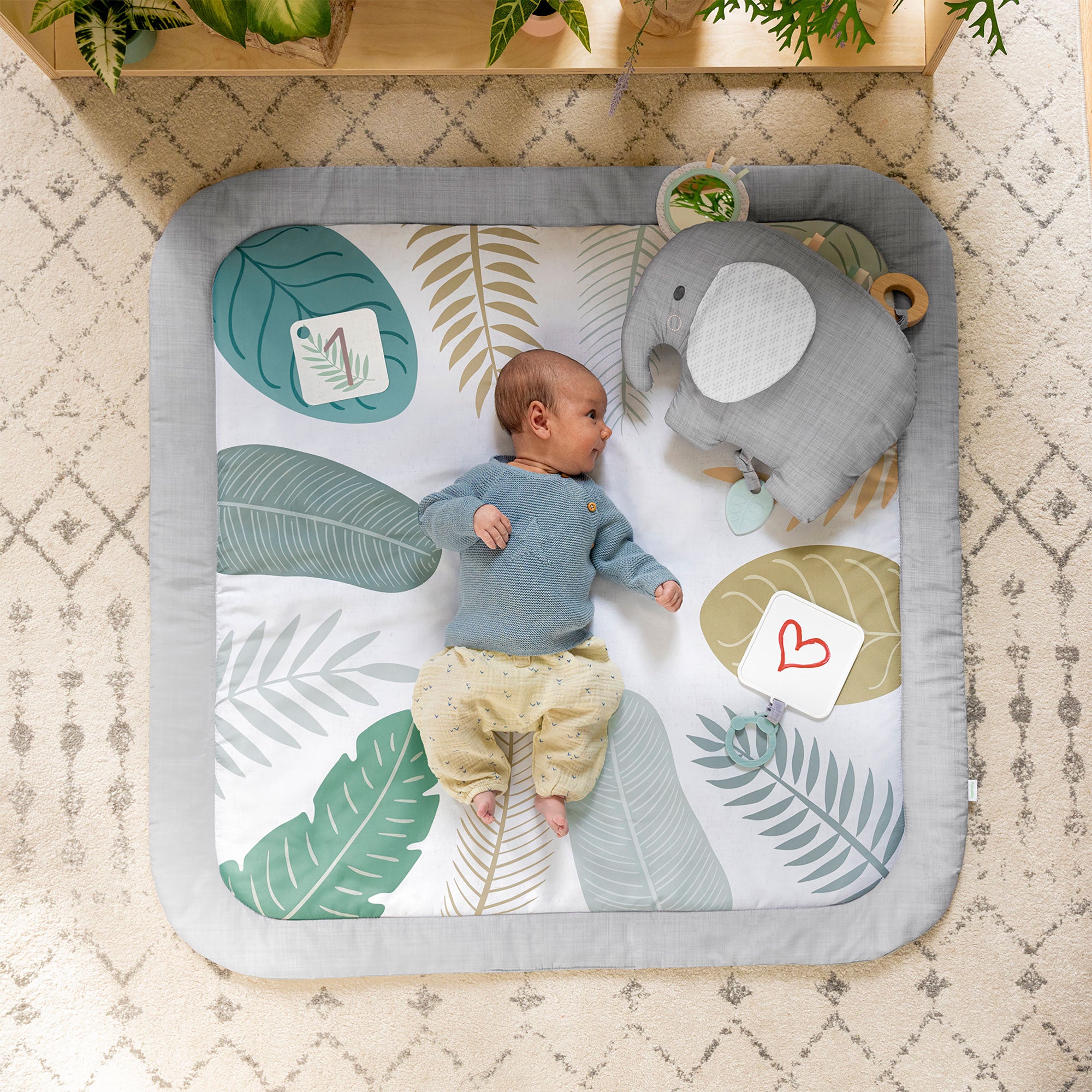 Ingenuity Spot Baby Milestone Tummy Time Activity Mat & Play Gym (Open Box) - VMInnovations