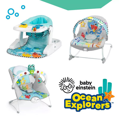 Baby Einstein Unisex Sea of Support 2 In 1 Sit Up Floor Seat with Soft Seat Pad