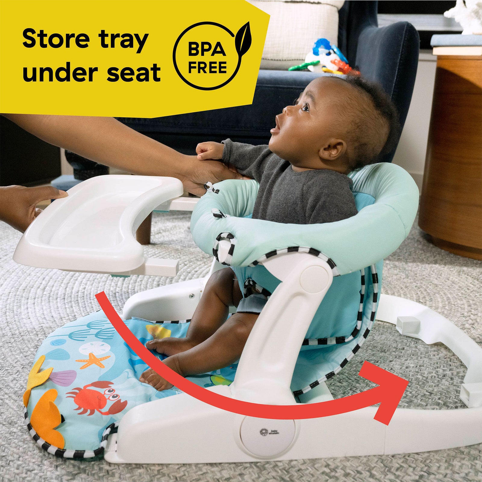 Baby Einstein Sea of Support 2 In 1 Sit Up Floor Seat w/Soft Seat Pad (Used) - VMInnovations