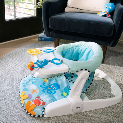 Baby Einstein Unisex Sea of Support 2 In 1 Sit Up Floor Seat with Soft Seat Pad - VMInnovations