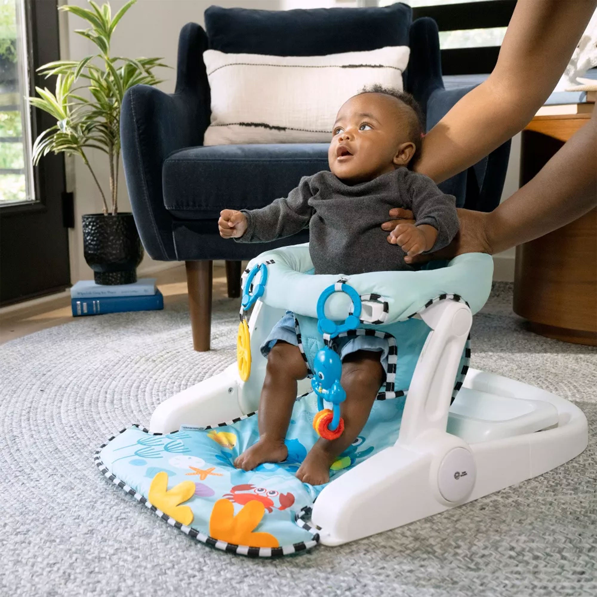 Baby Einstein Sea of Support 2 In 1 Sit Up Floor Seat w/Soft Seat Pad (Used) - VMInnovations