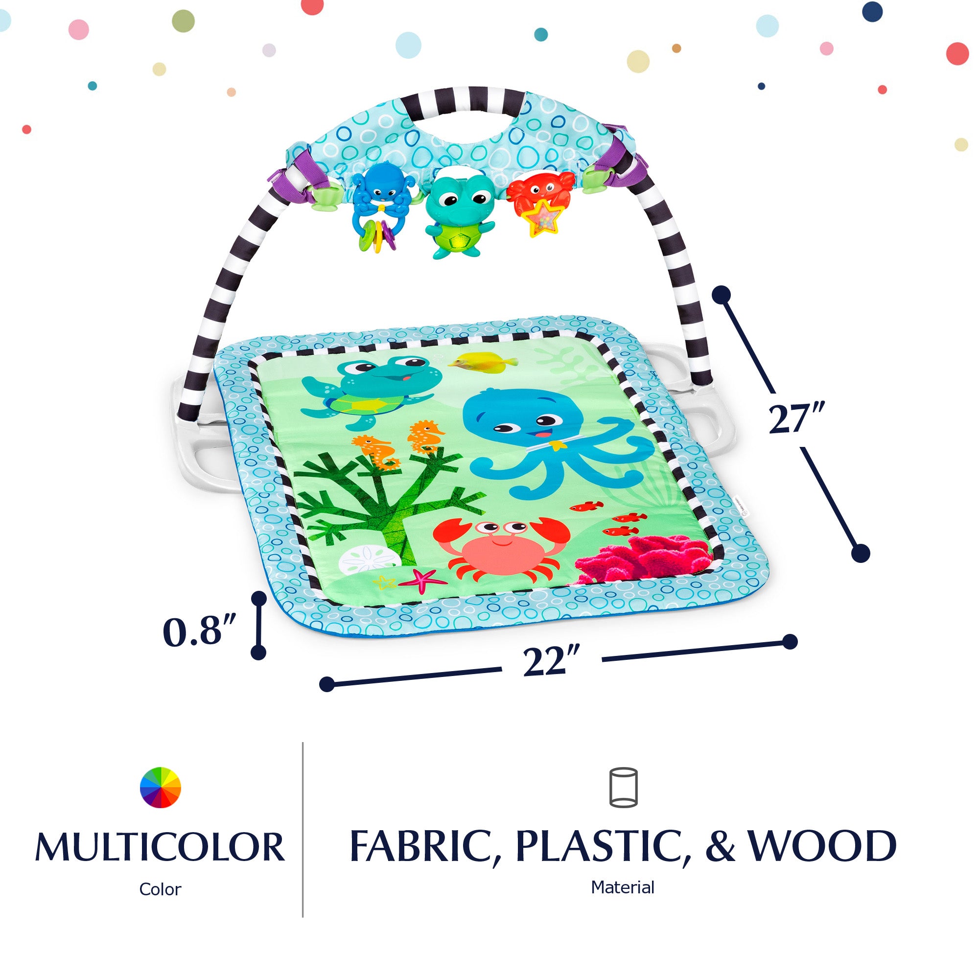 Baby Einstein Neptune's Discovery Reef Baby Tummy Time Activity Gym Toy Bar - VMInnovations
