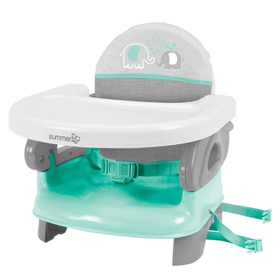 Summer Unisex Deluxe Comfort Folding Booster Seat w/Feeding Tray, Grey(Open Box) - VMInnovations