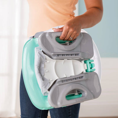 Summer Infant Unisex Deluxe Comfort Folding Booster Seat with Feeding Tray, Grey - VMInnovations