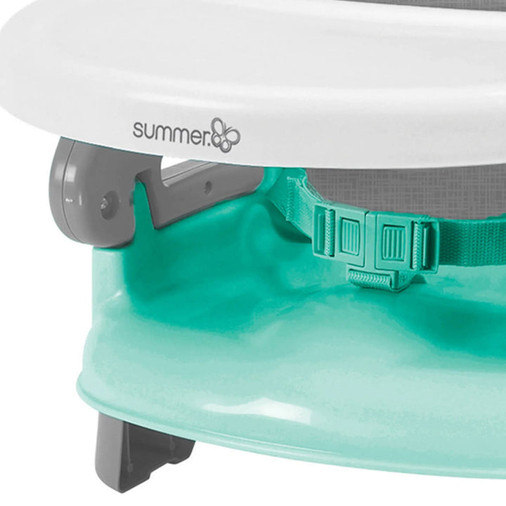 Summer Unisex Deluxe Comfort Folding Booster Seat w/Feeding Tray, Grey(Open Box) - VMInnovations