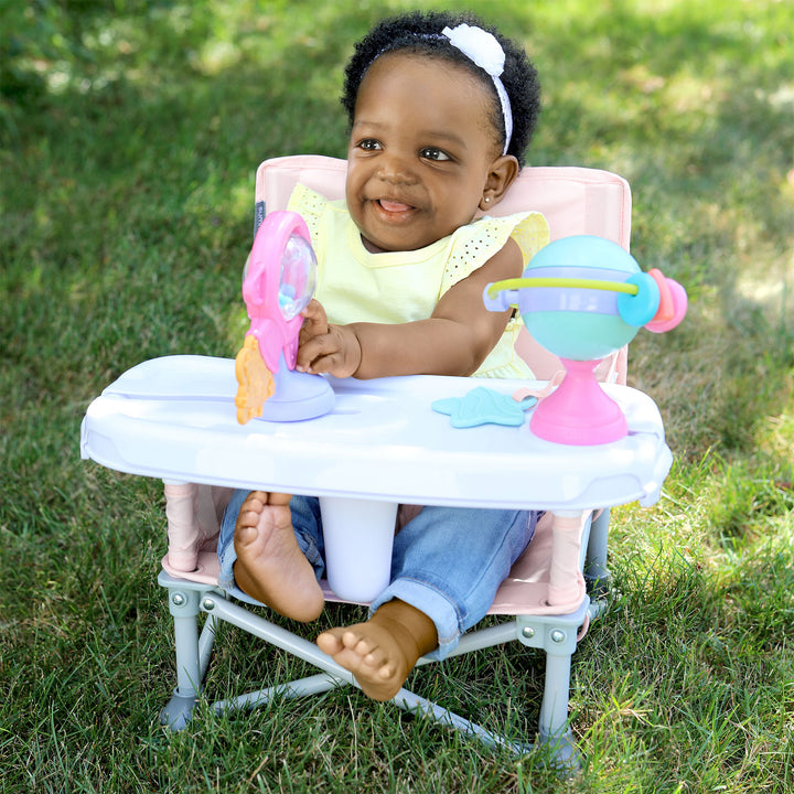 Summer Pop 'N Sit Eat 'N Play Portable Indoor and Outdoor Chair, Pink (Used) - VMInnovations