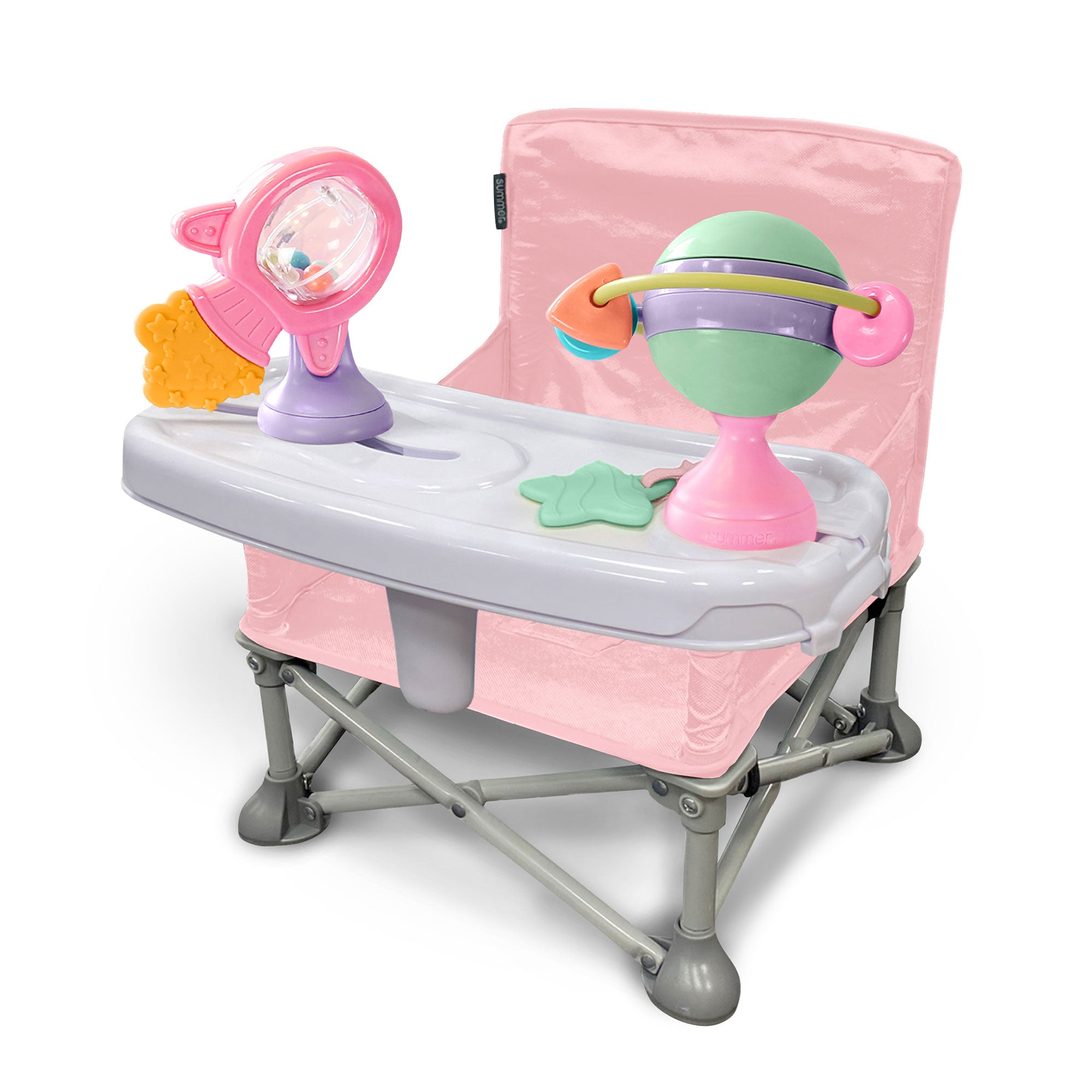 Summer Infant Pop 'N Sit Eat 'N Play Portable Indoor and Outdoor Chair, Pink - VMInnovations