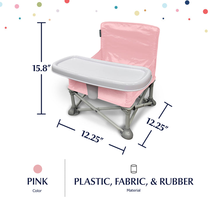 Summer Pop 'N Sit Eat 'N Play Portable Indoor and Outdoor Chair, Pink (Used) - VMInnovations