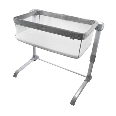 Ingenuity SwaddleMe Beginnings Compact Multi Position Baby Bassinet, Gray Tweed - VMInnovations