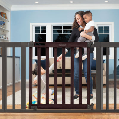 Ingenuity 30 Summer Infant West End Safety Pet & Baby Gate,Dark Walnut(Open Box) - VMInnovations