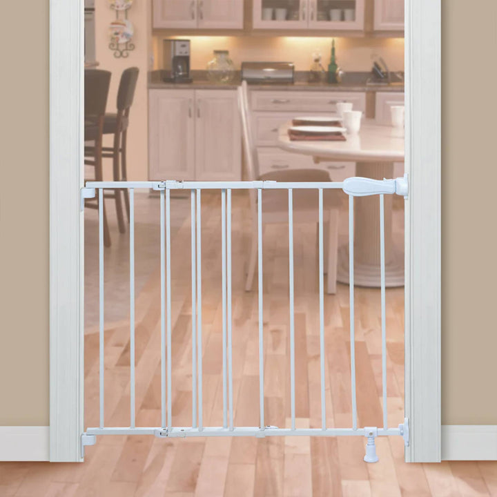 Ingenuity 30" Infant Top of Stairs Simple to Secure Baby Gate, White (Open Box) - VMInnovations
