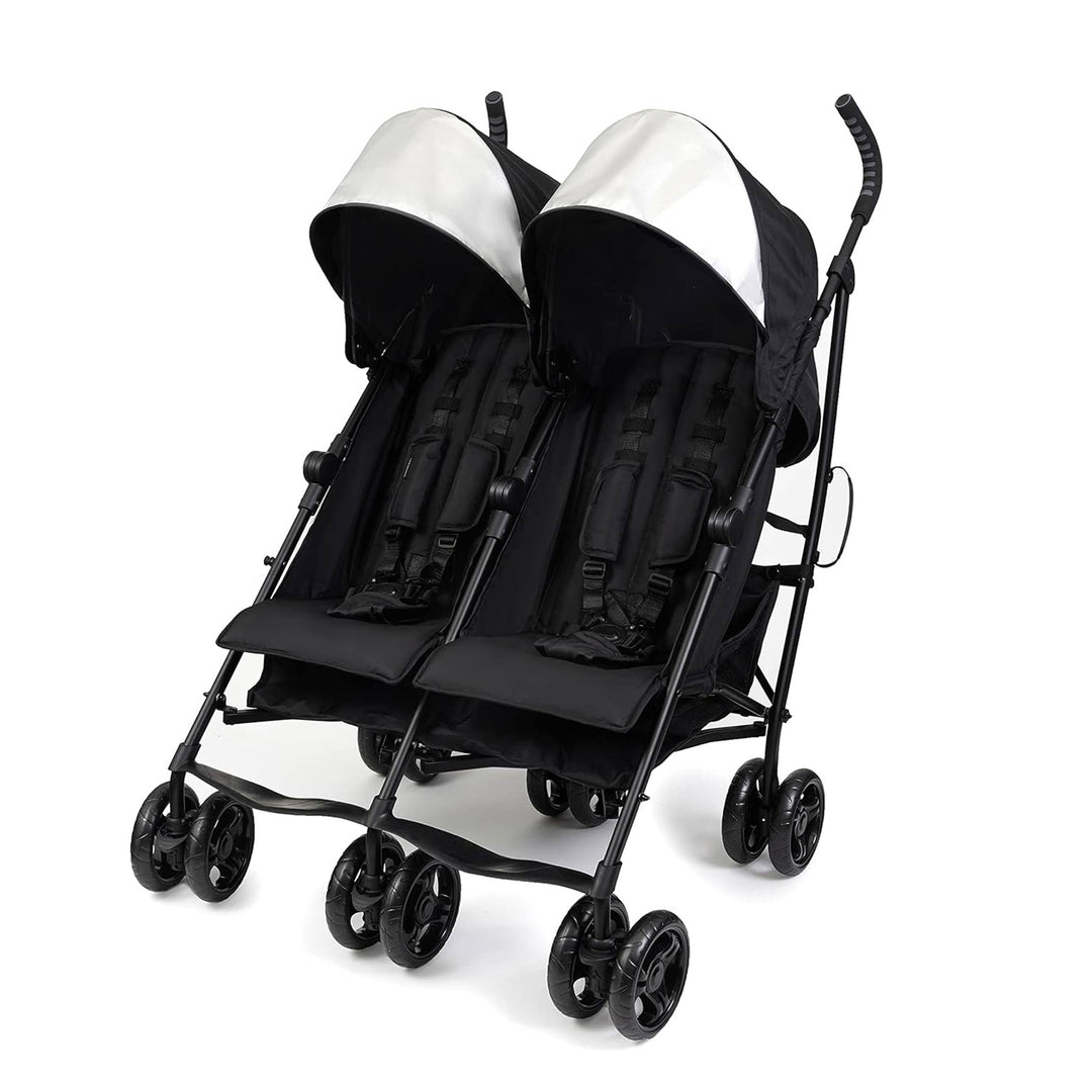 Summer Infant 3Dlite Side by Side Double Stroller for Infants & Toddlers, Black