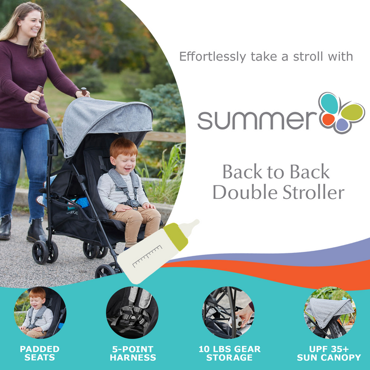 Infant 3Dlite Tandem Back to Back Double Stroller for Infants & Toddlers (Used) - VMInnovations