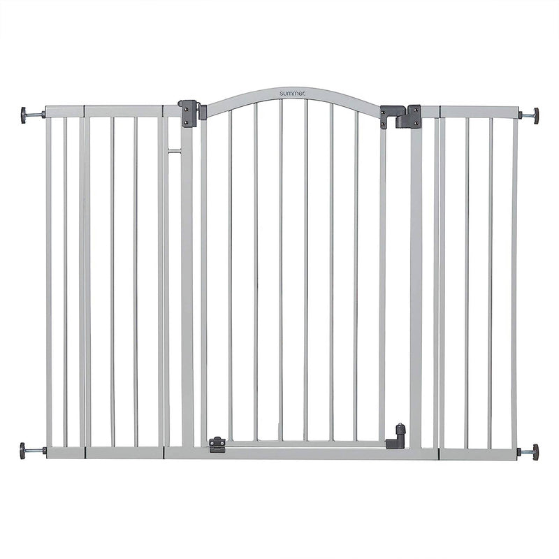 Summer Infant 38" Extra Tall and Wide Pet and Baby Mounted Gate, Gray (Used)