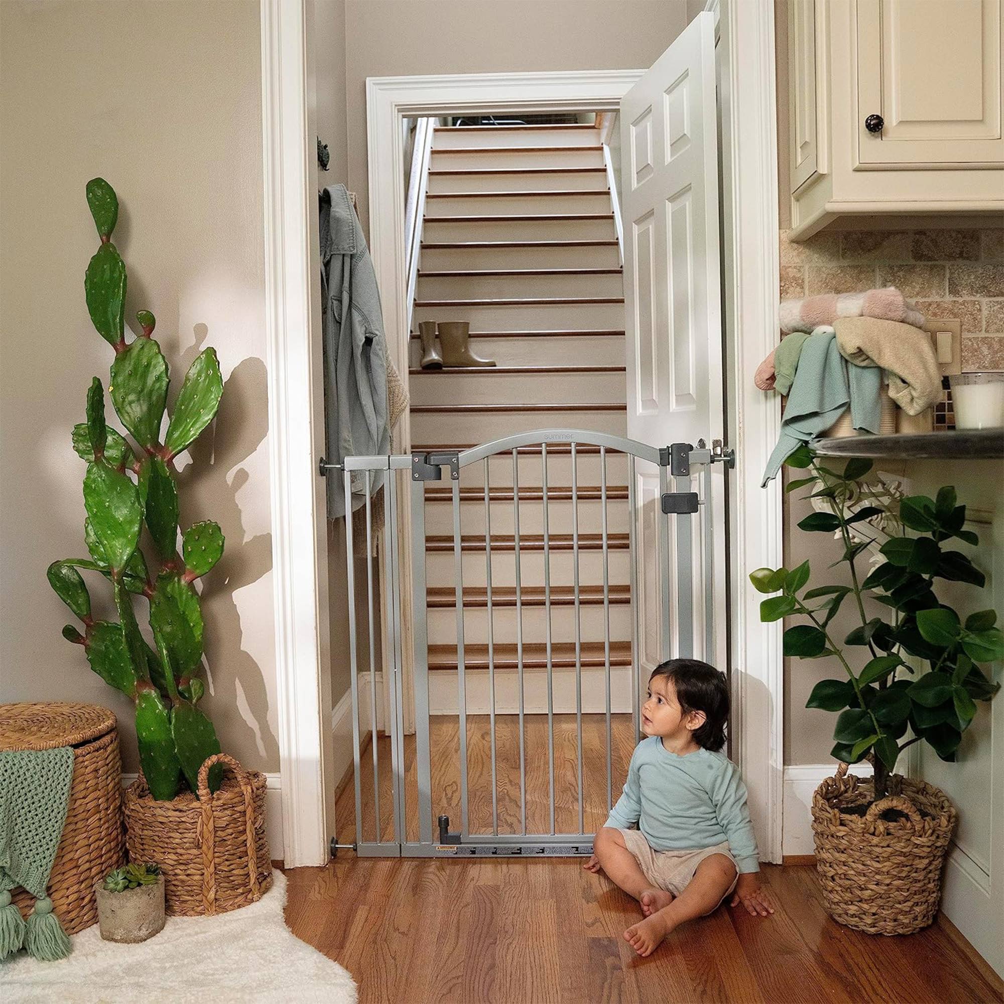Summer Infant 38" Extra Tall and Wide Pet and Baby Mounted Gate, Gray (Used) - VMInnovations