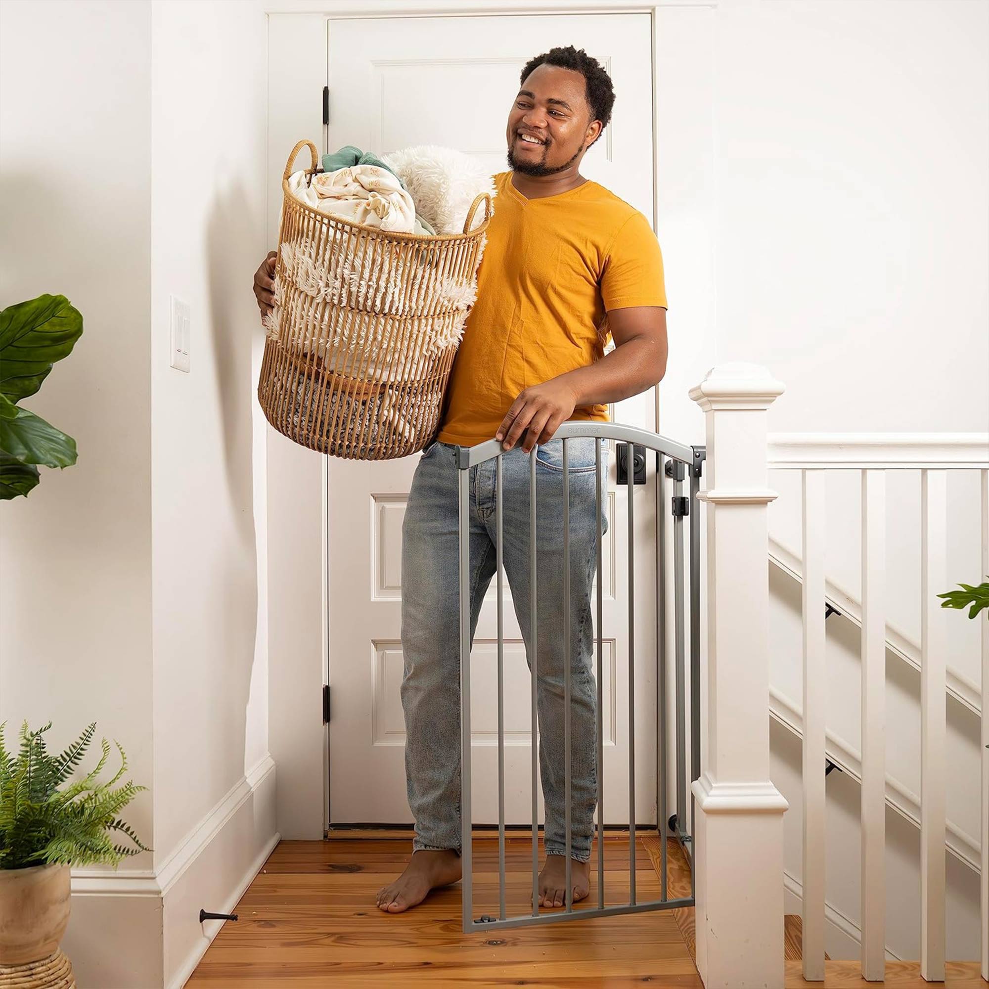 Summer Infant 38" Extra Tall and Wide Pet and Baby Mounted Gate, Gray (Used) - VMInnovations