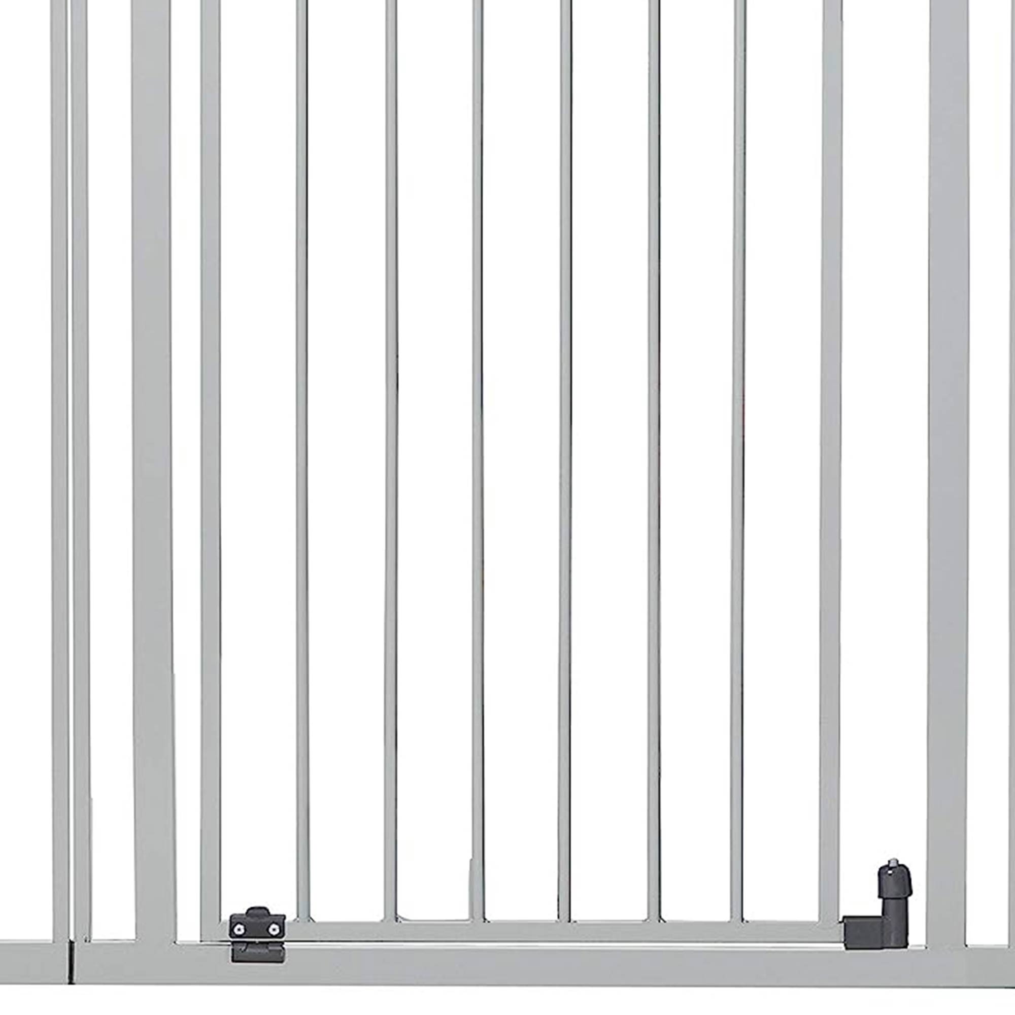 38 Inch Extra Tall and Wide Pet and Baby Mounted Safety Gate, Gray (Open Box) - VMInnovations