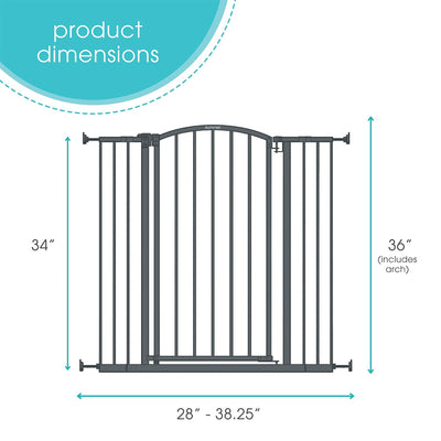 Ingenuity Summer Infant 36" Extra Tall & Wide Pet & Baby Gate, Gray (Open Box)