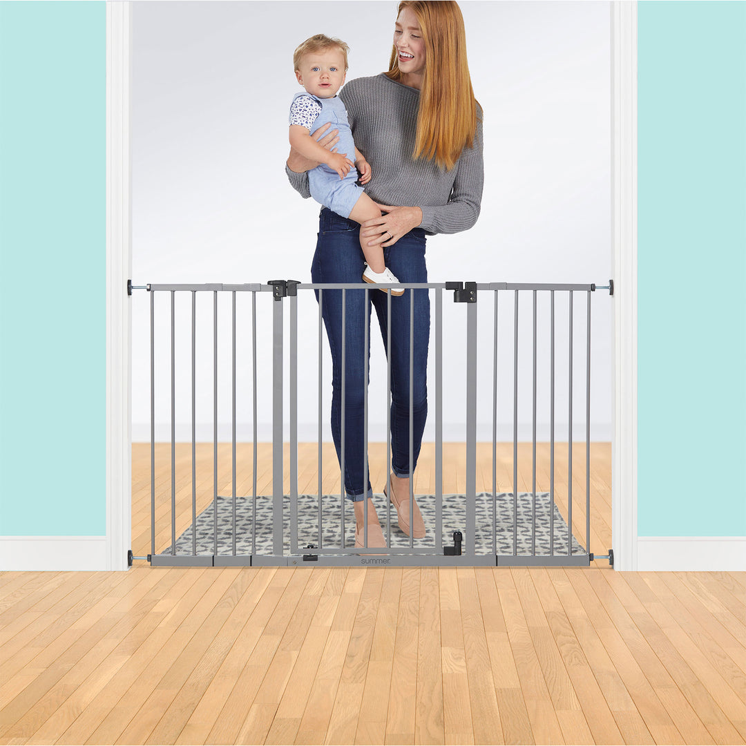 Ingenuity Summer Infant Central Station Stairway Safety Pet & Baby Gate, Gray