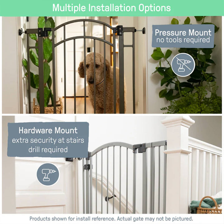 Summer 36" Extra Tall Summer Decorative Pet and Baby Gate, Black (Open Box) - VMInnovations