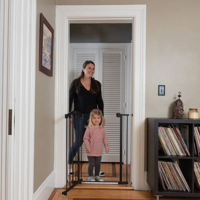 Summer 36" Extra Tall Summer Decorative Pet and Baby Gate, Black (Open Box) - VMInnovations