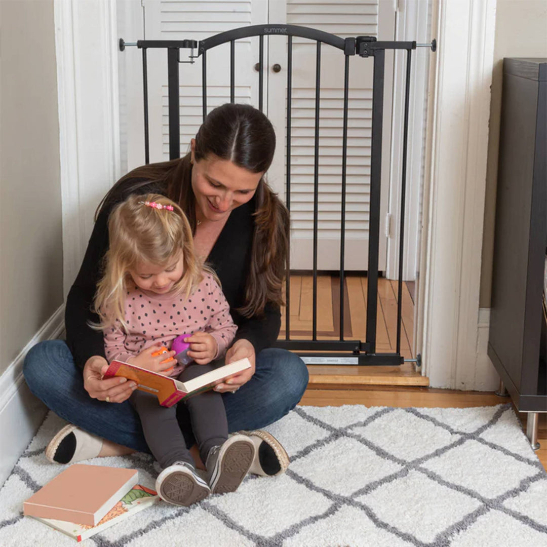 Summer 36" Extra Tall Summer Decorative Pet and Baby Gate, Black (Open Box) - VMInnovations