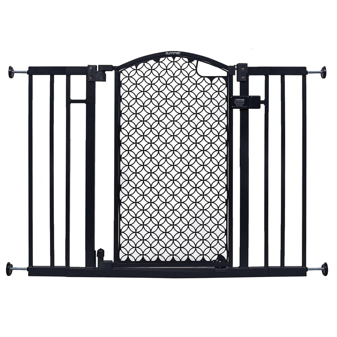 Summer Infant 30 Inch Modern Home Walk Thru Auto Close Pet and Baby Gate, Gray