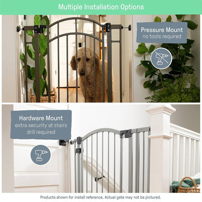 Summer Infant 30 Inch Walk Thru Auto Close Pet and Baby Gate, Gray (Open Box)