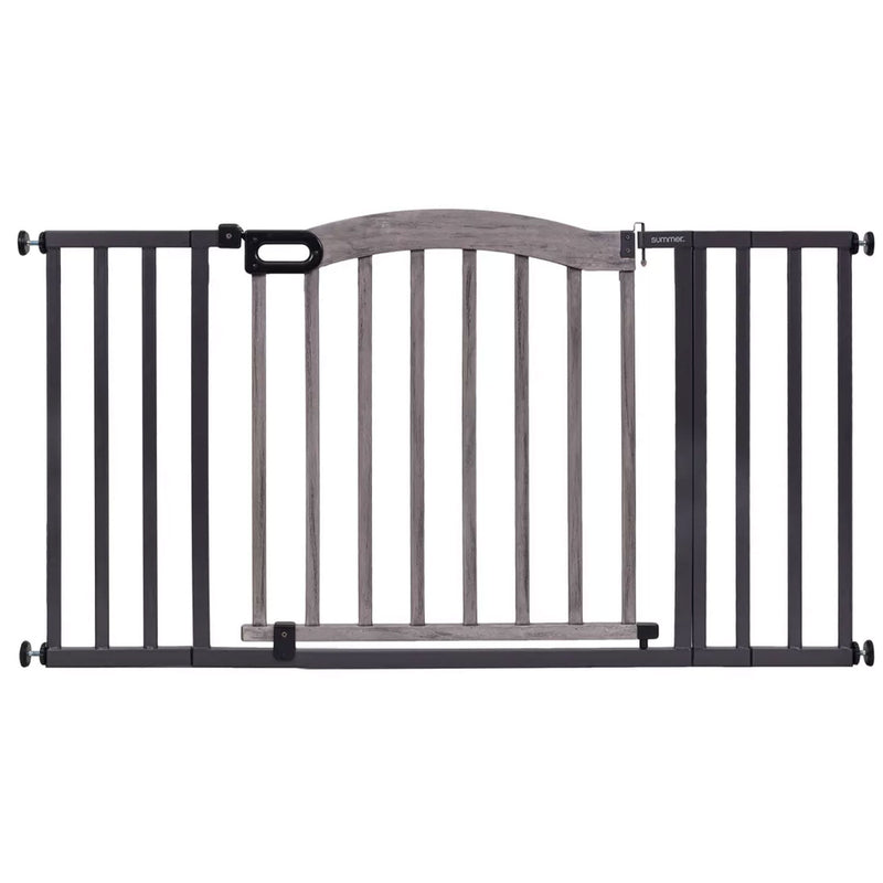 Summer Infant 32" Decorative Wood & Metal Pet and Baby Gate, Gray (For Parts)