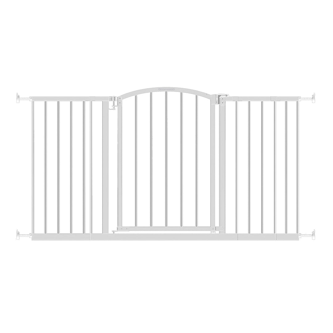 Ingenuity Ozzy & Kazoo 27” Tall Walk Through Dog Gate For Doorway or Stairway