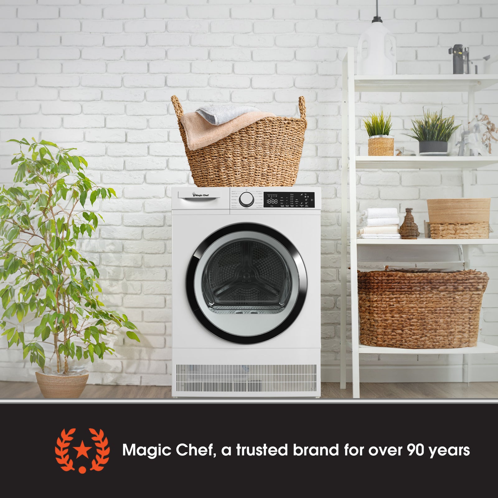 Magic Chef 24 Inch Condensing Front Load Stackable Electric Dryer with Options - VMInnovations