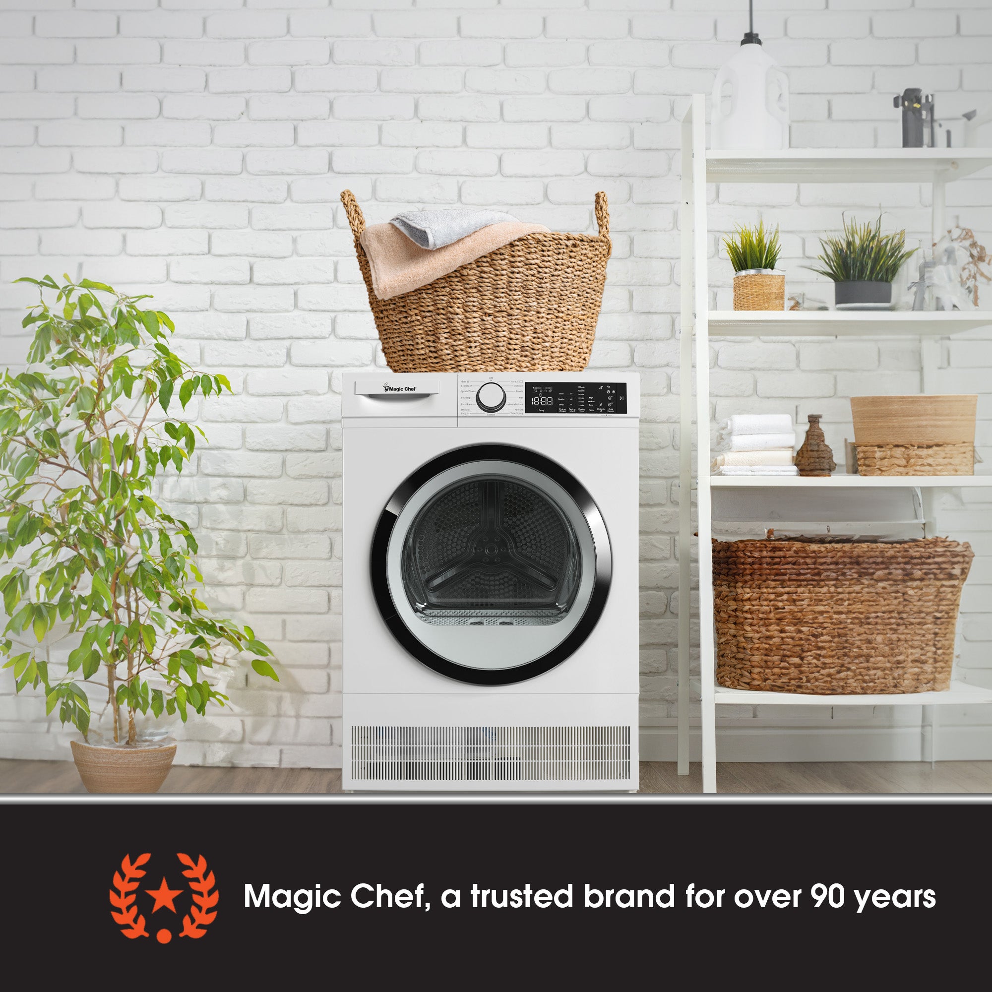 Magic Chef 24 Inch Condensing Front Load Stackable Electric Dryer with Options - VMInnovations