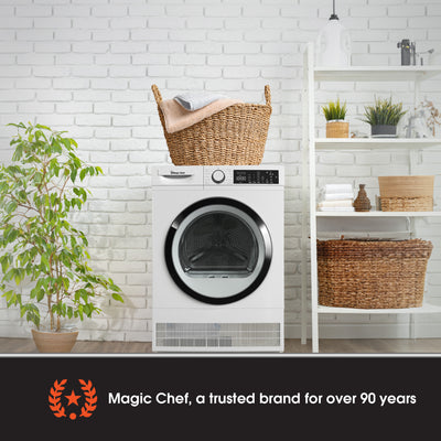 Magic Chef 24 Inch Condensing Front Load Stackable Electric Dryer with Options - VMInnovations