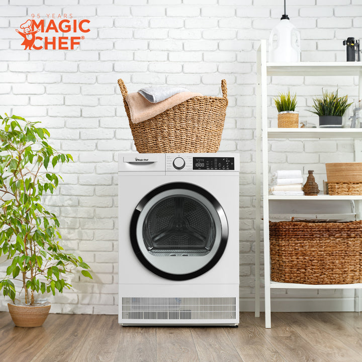 Magic Chef 24 Inch Condensing Front Load Stackable Electric Dryer with Options - VMInnovations