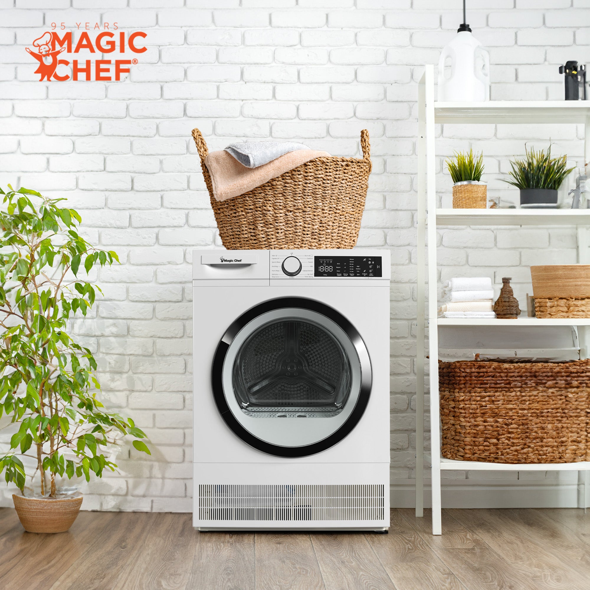 Magic Chef 24 Inch Condensing Front Load Stackable Electric Dryer with Options - VMInnovations