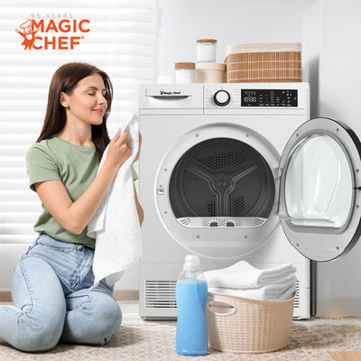 Magic Chef 24 Inch Condensing Front Load Stackable Electric Dryer with Options - VMInnovations
