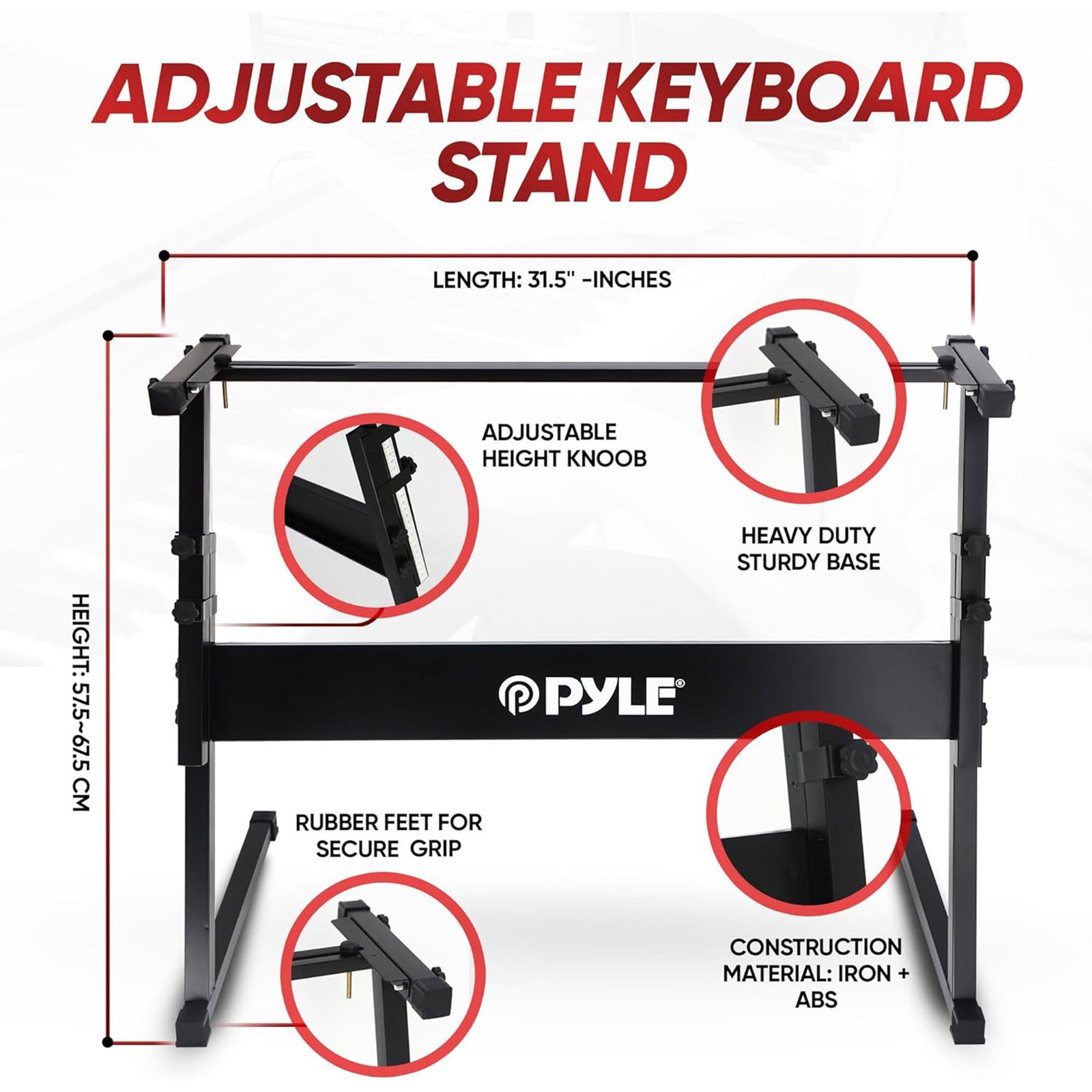 Pyle 61 Keys 2 in 1 Portable Electronic Bluetooth Piano Keyboard w/Stool & Stand - VMInnovations