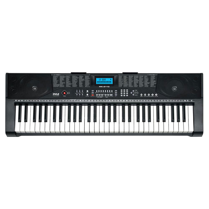 Pyle 61 Keys 2 in 1 Portable Electronic Bluetooth Piano Keyboard w/Stool & Stand