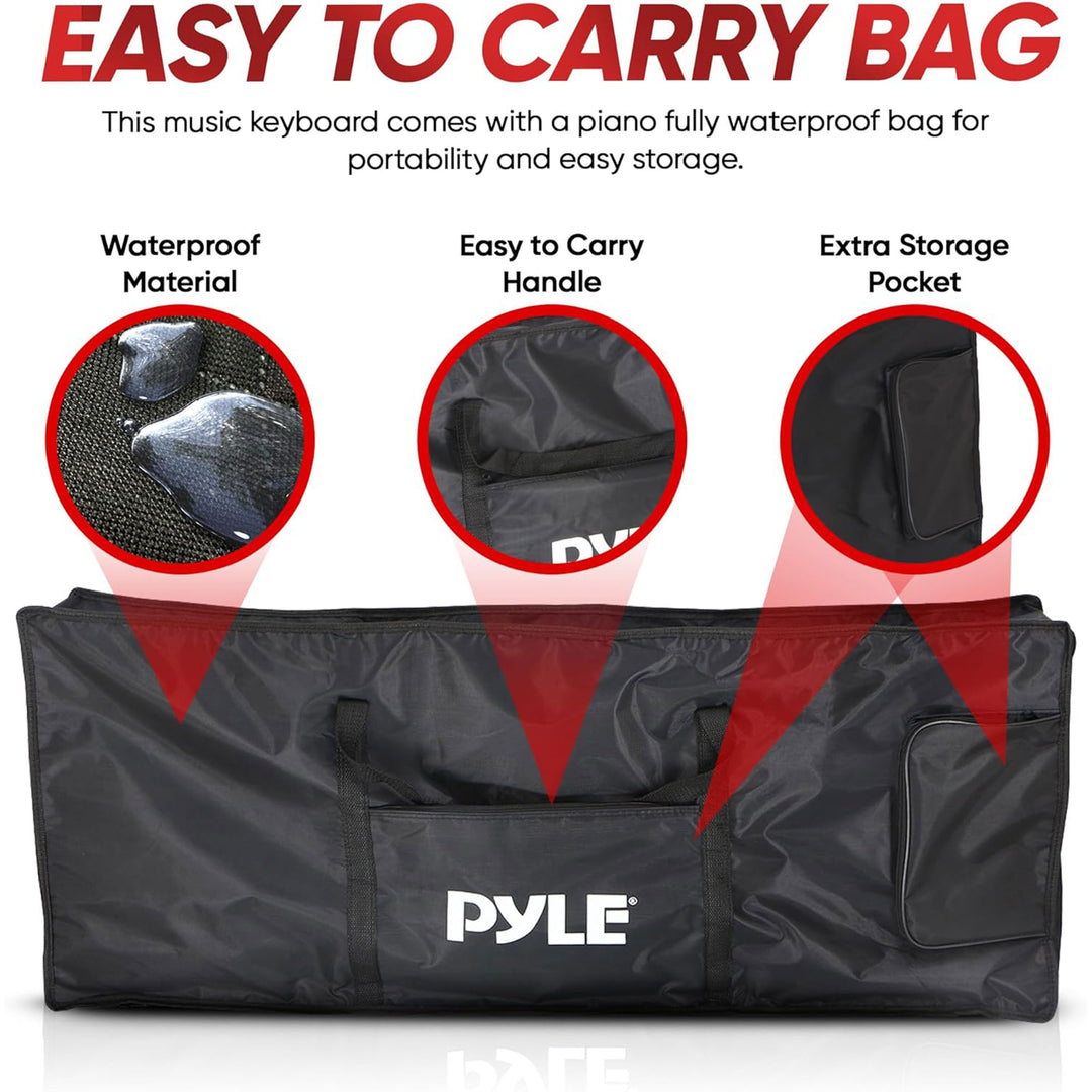 Pyle 2 in 1 Portable Electronic Piano Keyboard with Stool & Stand(Open Box)