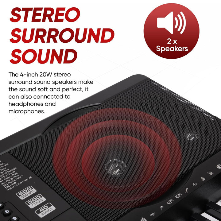 Pyle 2 in 1 Portable Electronic Piano Keyboard with Stool & Stand(Open Box) - VMInnovations