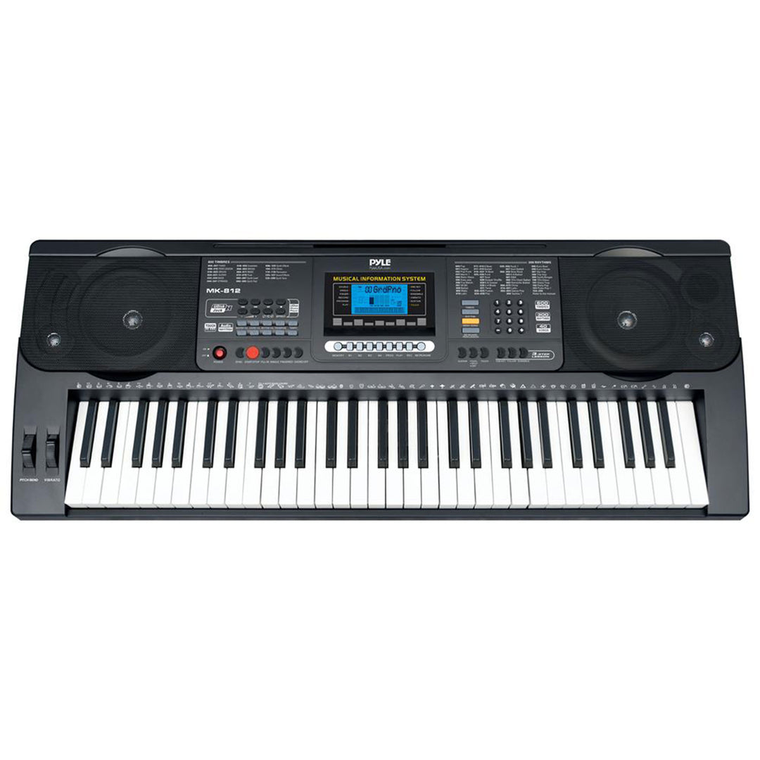Pyle 2 in 1 Portable Electronic Piano Keyboard with Stool & Stand(Open Box)