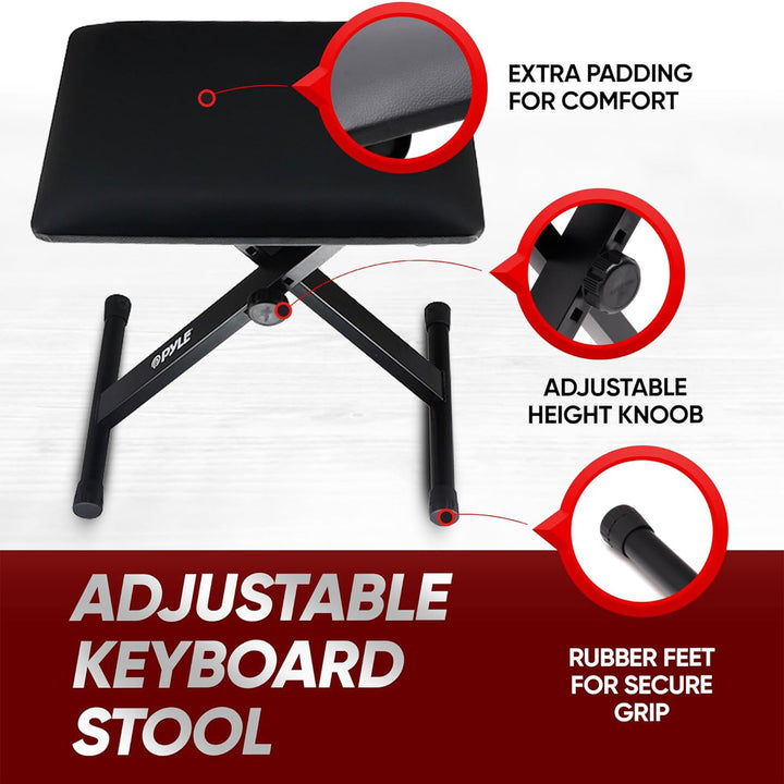 Pyle 61 Keys 2 in 1 Electronic Keyboard w/ Stool, Sustain Pedal & Headset (Used) - VMInnovations